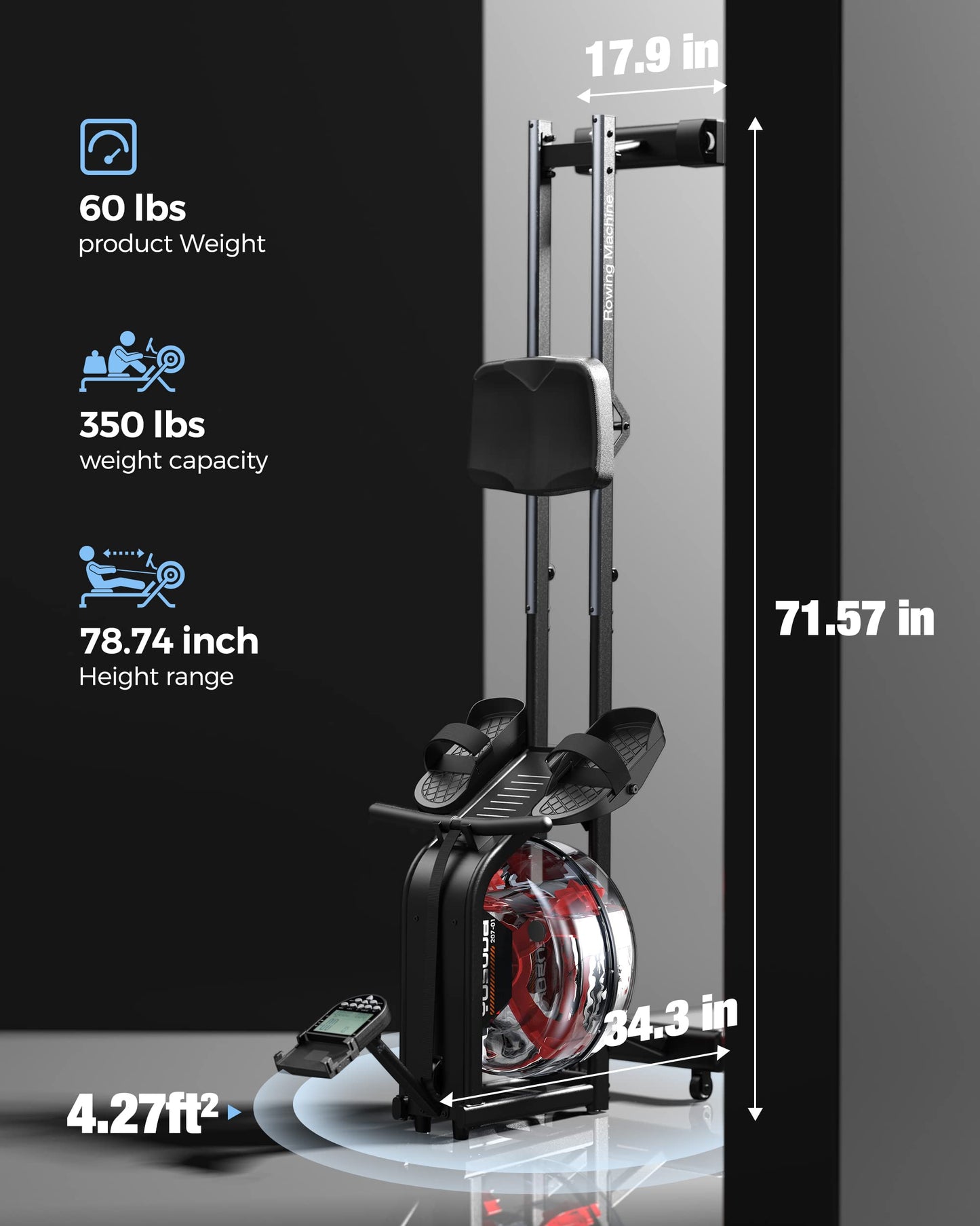 YOSUDA Water Rowing Machine 105